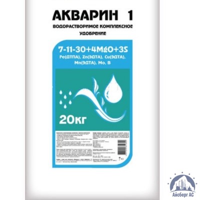 Удобрение Акварин 1 N-P-K+Mg+S+Мэ 7-11-30+4+3+Мэ в хелатной форме купить  в Череповце